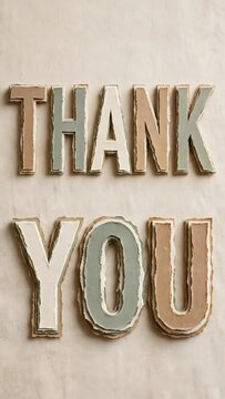 Multilayered Recycled Paper Thank You Design