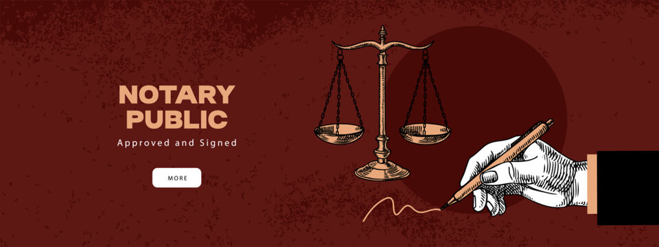 Sketch notary background. Court, law, justice, rights, artificial intelligence regulation, notary service, mediation center, arbitration concept. Vintage hand drawn vector illustration.