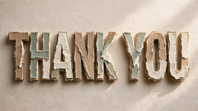 Vintage Layered Paper Thank You