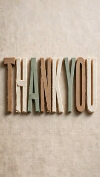 Minimal Rustic Thank You Lettering