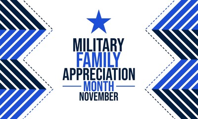 Fototapeta premium Celebrate Military Family Appreciation Month with This Colorful Vector Background Template for Social Media