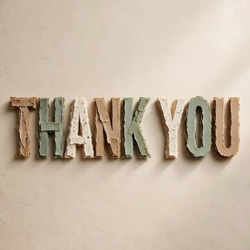 Textured Recycled Paper Thank You