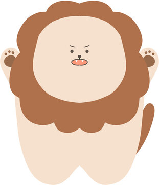 만세하는 사자