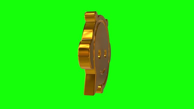 Chatbot ai assistant isolated symbol 3d rotate icon loop 