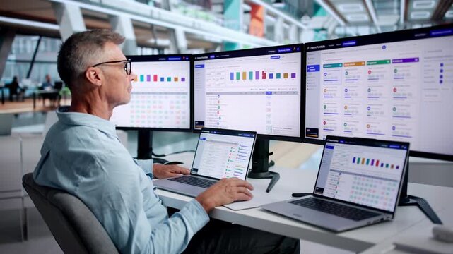 Patent Attorney Reviews Invention Disclosure On Laptop
