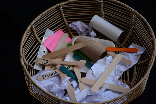 Basket of garbage.