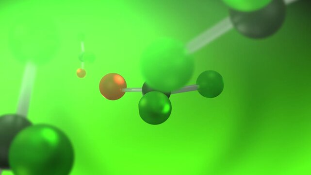 Phosgene Molecule - World War 1 Toxic Chemical Animation