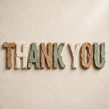 Eco Friendly Layered Thank You Design