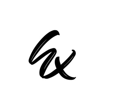 Initial Brush Lettering PNG for Branding, Logo, Typography, and Creative Design hx