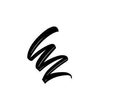 Initial Brush Lettering PNG for Branding, Logo, Typography, and Creative Design hz