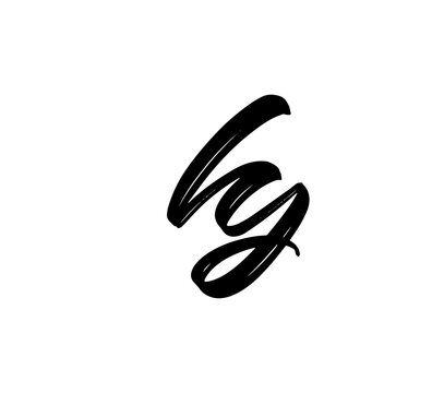 Initial Brush Lettering PNG for Branding, Logo, Typography, and Creative Design hy