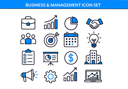 Business and Management Icon Set