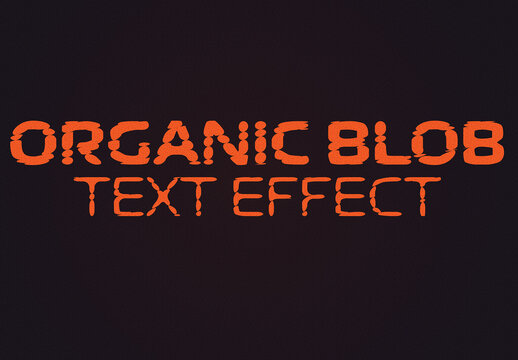 Organic Blob Text Effect Vector Template