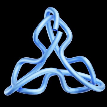 Assembling torus knot animation abstract geometry 3d structure