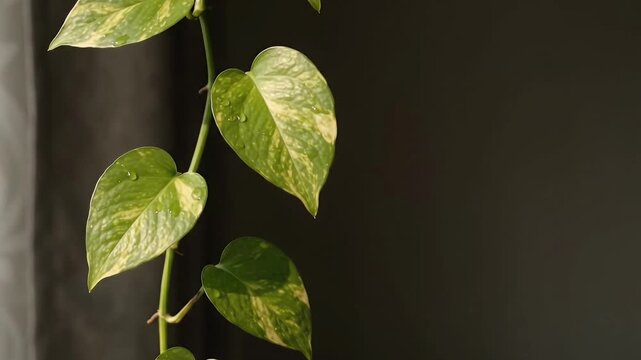 Hanging Golden Pothos Epipremnum Aureum Variegated Vine and Heart Leaf