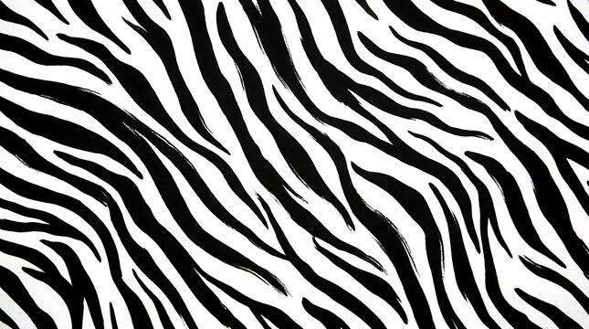 Stylish black and white zebra stripes pattern background vector design for creative projects