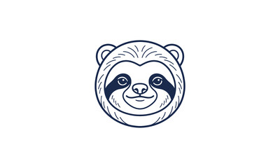 Fototapeta premium Friendly sloth head vector illustration for modern branding and creative graphic design work