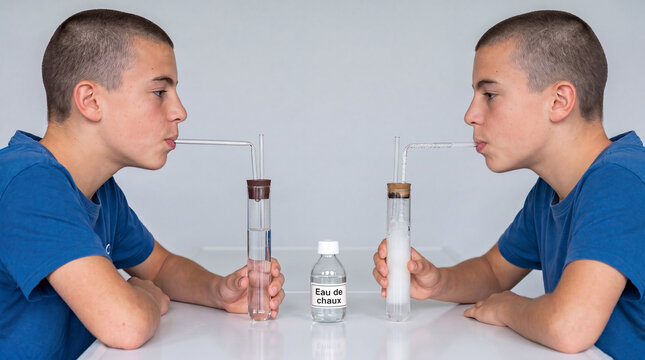 Experimental Demonstration of Carbon Dioxide in Exhaled Air Using Limewater Test
