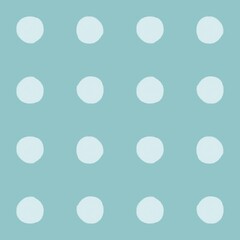 Seamless pattern of white polka dots on a soft blue background © Syaima Levantine