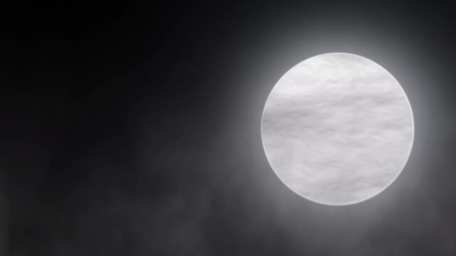 Looping full moon in the night background