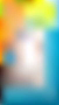 Soft abstract background with colorful gradient of blue orange and yellow
