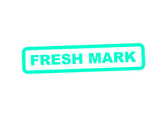 Fototapeta premium Fresh mark stamp with green outline and white fill illustration