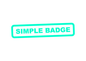 Fototapeta premium Simple modern badge with green outline and text illustration