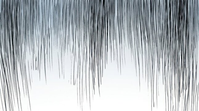 Abstract background with vertical black lines and brush strokes texture isolated on white background