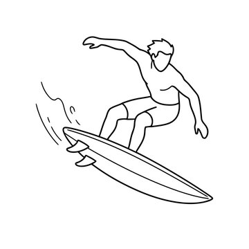 Surfer riding a surfboard