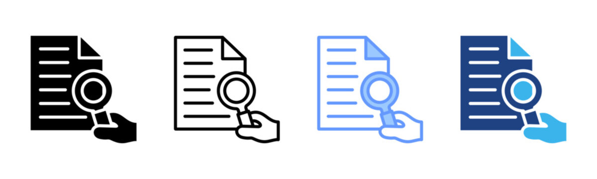 Review icon set multiple style collection