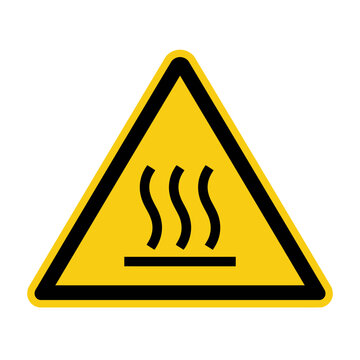Caution Hot Surface Warning Sign Isolated Symbol Danger Heat Alert Icon