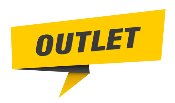 outlet banner. outlet&nbsp;speech bubble, label, sticker, sign template