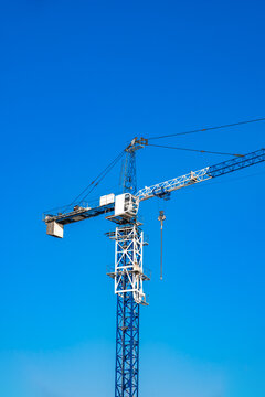 construction crane on the background of the sky