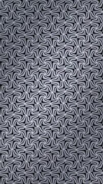 Mirror Twist Lattice Of Counter Handed Swirl Knots Unwinding Into Petals Abstract Motion Background Seamless Loop in calm charcoal tones vertical 9:16