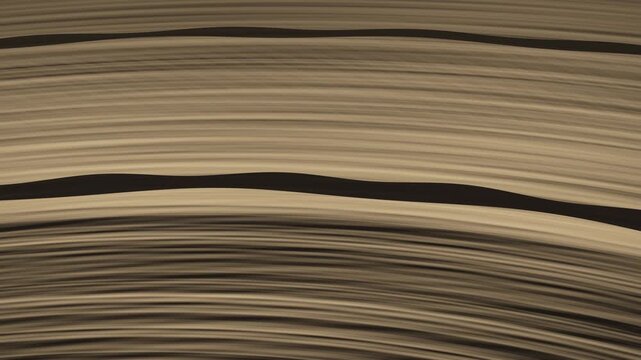 Giant Planet Ring Spiral Density Waves And Scalloped Gap Edges Seamless Loop in bright ochre tones