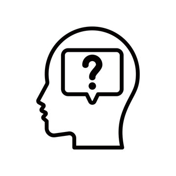 Sceptical Icon Outline Style