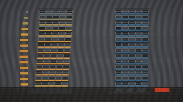 Seismic Building Sway: Base Isolated Versus Fixed Base Interstory Drift Comparison, Seamless Loop in soft graphite tones
