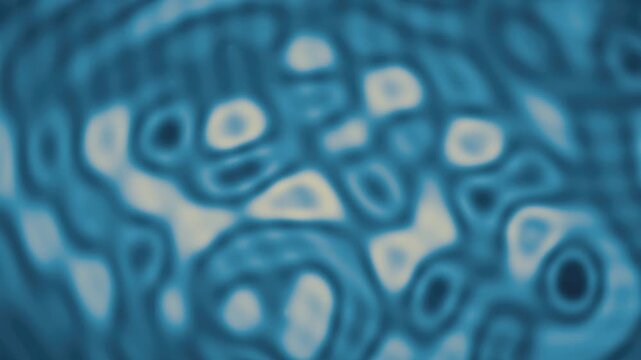 Abstract wave interference moire fringe ripple background seamless loop in calm blue tones