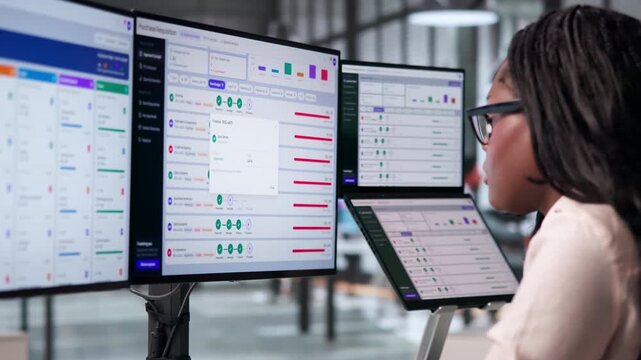 Procurement Manager Reviews Purchase Requisition Workflow On Laptop