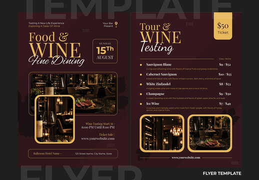 Food & Wine Flyer Template