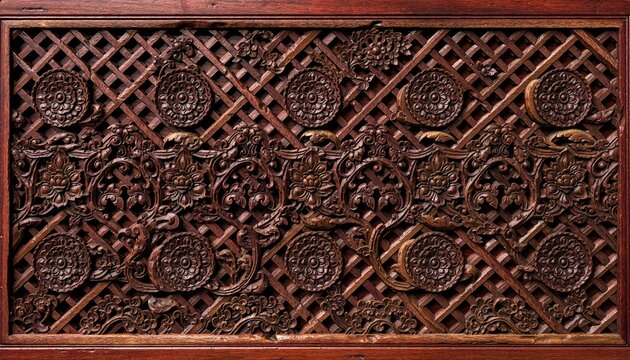 Traditional Nepal lattice ornament background