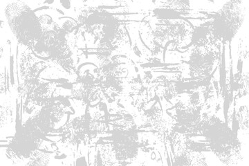 Obraz premium Grungy abstract texture with distressed paint strokes and organic shapes in muted grey tones