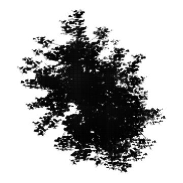 Black and white abstract fractal pattern design texture illustration