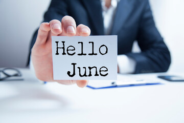Hello June text on paper © ARAMYAN