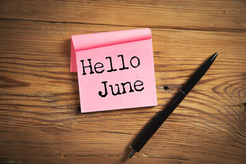 Hello June text on paper © ARAMYAN