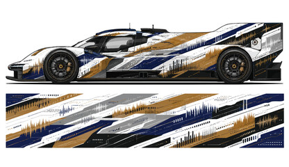 Fototapeta premium Racing car with colorful design 8.
