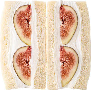 Fig and Fresh Cream Sando Fruit Sandwich