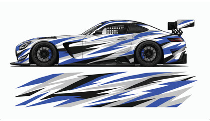 Fototapeta premium Sports Car Racing Vehicle Side View 1.