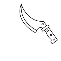 Obraz premium Curved Knife Icon