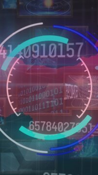 Animation of scope scanning and data processing over map of china